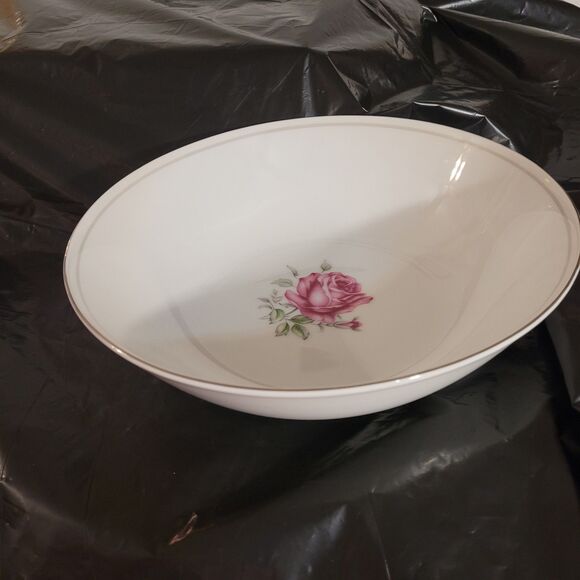 Imperial Rose Large Serving #6702 Bowl  Bone China Japan 9" - Picture 1 of 5